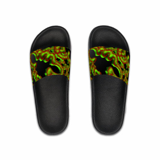 Skullbombs Electric Green Men's Slide Sandals